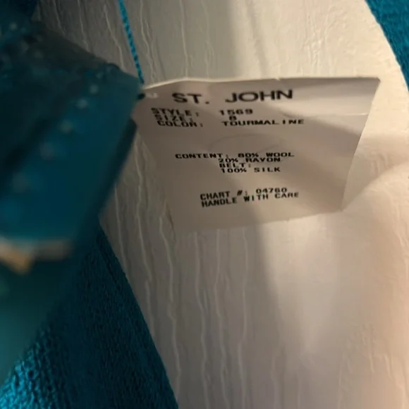 NEW💚St. John Tourmaline Long Sleeve Dress with Sequin Detail-Rare NWT - Vintage - Picture 6 of 11